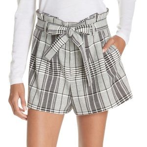 Alice + Olivia plaid Paper bag shorts